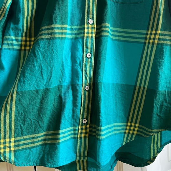Blue and Yellow Plaid Button Down - Picture 3 of 7